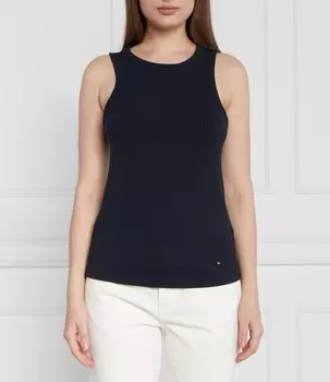 Топ Tommy Hilfiger 5X2 RIB NS Slim Fit, темно-синий