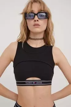 Топ Tommy Jeans, черный