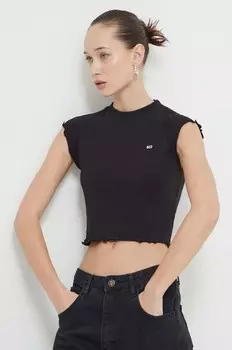 Топ Tommy Jeans, черный