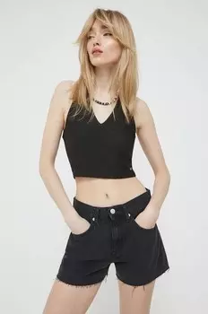 Топ Tommy Jeans, черный