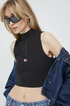 Топ Tommy Jeans, черный