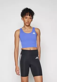 Топ TRAIN ESSENTIALS 3STRIPES CROPPED adidas Performance, синий