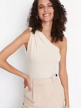 Топ Trendyol Bodysuit, бежевый