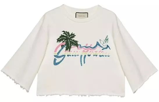 Топ укороченный женский Gucci, белый