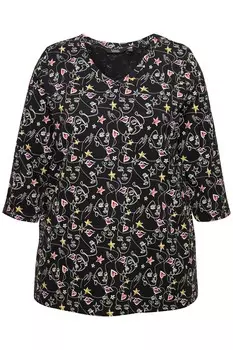 Топ Ulla Popken Shirt, черный