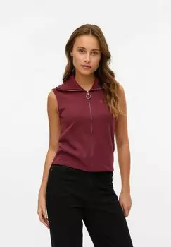 Топ VMDAPHNE Vero Moda, темно-красный