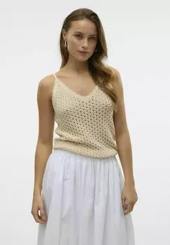 Топ VMREGINA Vero Moda, бежевый
