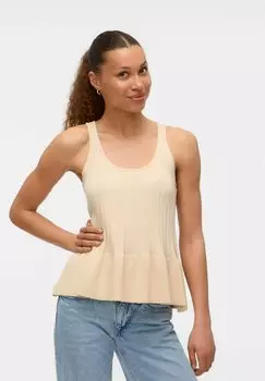 Топ VMRIVER Vero Moda, бежевый
