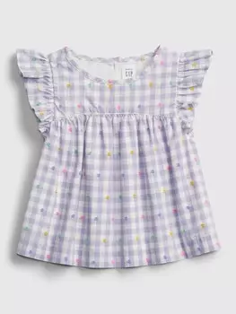 Топ в клетку Gap, фиолетовый
