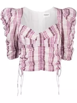 Топ в клетку MARANT TOILE, фиолетовый