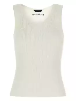 Топ в рубчик BALENCIAGA, белый