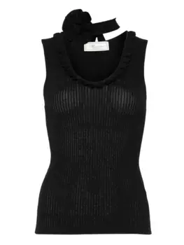 Топ в рубчик BLUMARINE, черный