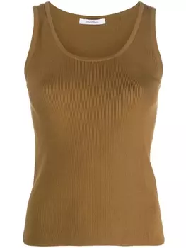 Топ в рубчик Max Mara, коричневый