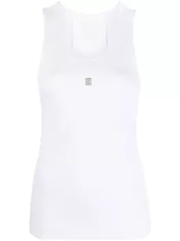 Топ в рубчик с логотипом 4G Givenchy, белый