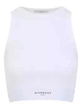 Топ в рубчик с логотипом Givenchy, белый