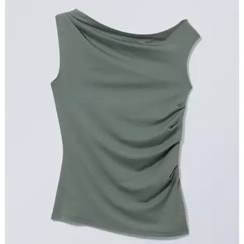 Топ Weekday Draped Hera, пыльно-серый