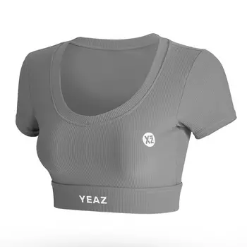 Топ YEAZ CLUB LEVEL short, серый