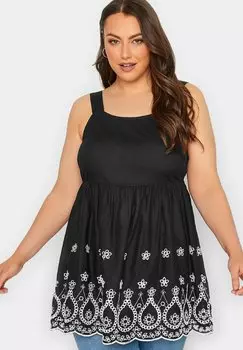 Топ Yours Clothing с квадратным вырезом, черный