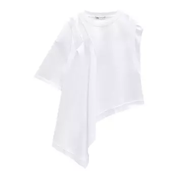 Топ Zara Asymmetric, белый