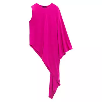 Топ Zara Asymmetric, фуксия