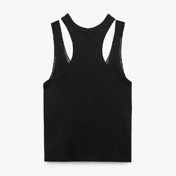 Топ Zara Double Layer, черный