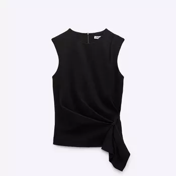 Топ Zara Draped, черный