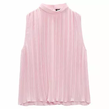Топ Zara Pleated, розовый