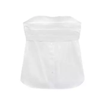 Топ Zara Stretch Poplin, белый