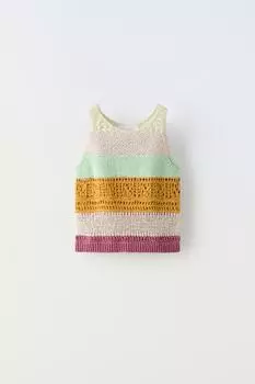 Топ Zara Textured, разноцветный