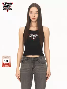 Топ женский Guess в рубчик, черный