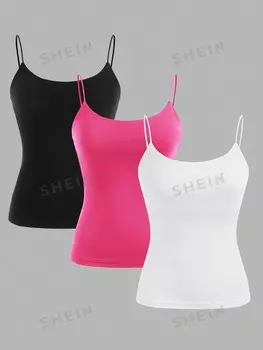 Топ женский Shein Ezwear на лямках, 3 штуки