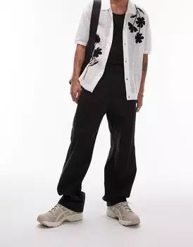 Topman – черные брюки чинос с широким низом