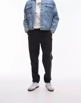 Topman - Черные льняные брюки-зауженные
