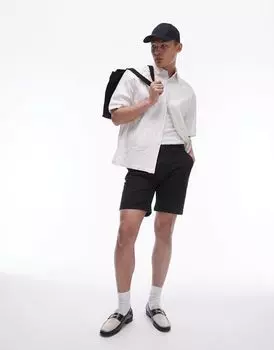 Topman – черные узкие короткие брюки чиносы