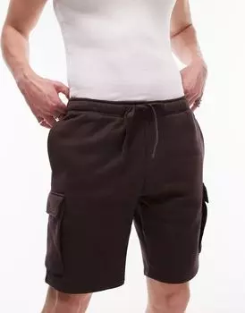 Topman коричневые шорты карго