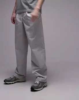 Topman – Серые широкие брюки со складками