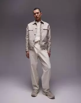 Topman – широкие брюки-чиносы цвета экрю