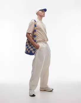 Topman – широкие брюки цвета экрю
