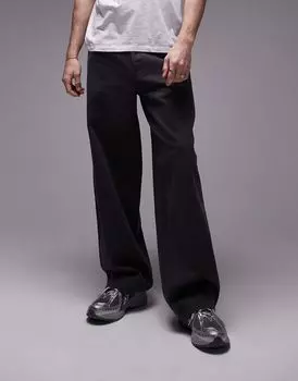 Topman - Широкие джинсы антрацитового цвета