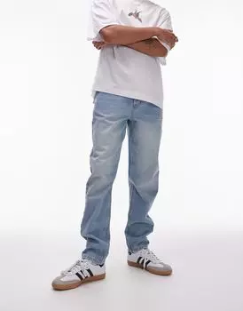 Topman - Светло-голубые окрашенные джинсы зауженного кроя