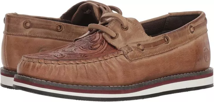 Топсайдеры Filly Roper, цвет Polished Tan Leather Handtooled Vamp