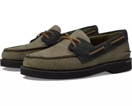 Топсайдеры Sperry Authentic Original Double Sole Cross Lace, оливковый