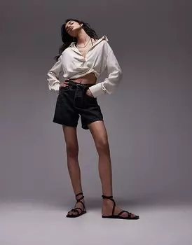 Topshop = Белый цвет слоновой кости = Топ с драпировкой по бокам