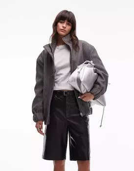 Topshop – бомбер из графитовой шерсти