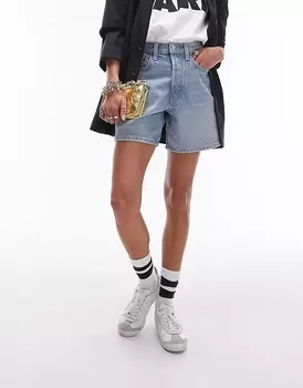 Topshop – Editor – Шорты из выцветшего денима