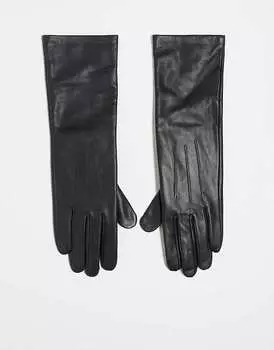 Topshop – Gibson – Черные кожаные перчатки