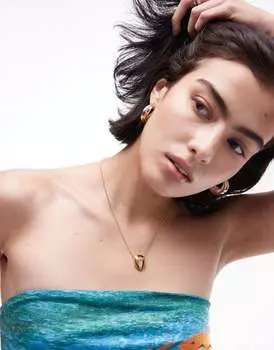 Topshop - Neva - Литое колье с подвеской из золота 14 карат