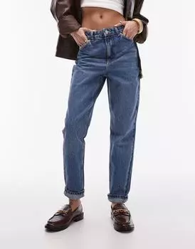 Topshop – Original – Синие джинсы Mom