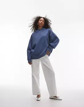 Topshop – Высококачественная толстовка оверсайз синего цвета