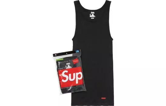 Топы без бирки X Hanes, 3 шт Supreme, 3 Pack (White)